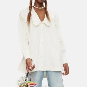 Free People charlie oversized shirt